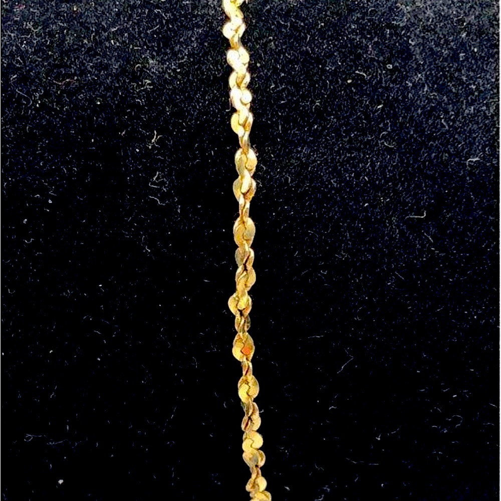 BRAND NEW 10K Yellow Gold 7” Spiral Chain Bracelet